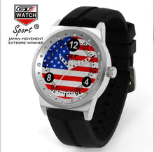 GT WATCH UAS Flag F1 Racing Champion Sport Extreme Men's Military Pilot Uhren American Inspired Novelties Silicone Watch
