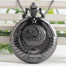 New Soviet Sickle hammer Style Quartz Pocket Watch Men women Vintage Bronze Pendant DS015