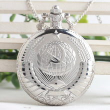 New Soviet Sickle hammer Style Quartz Pocket Watch Men women Vintage Bronze Pendant DS015