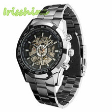Irisshine i0376 New Luxury Steampunk Clock Mens Automatic Mechanical Wrist Watch Military Style Men Wristwatches men watches