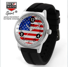 GT WATCH UAS Flag F1 Racing Champion Sport Extreme Men's Military Pilot Uhren American Inspired Novelties Silicone Watch