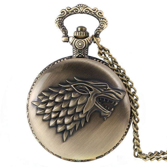 Game of Thrones Strak Family Crest Winter Pocket Watch