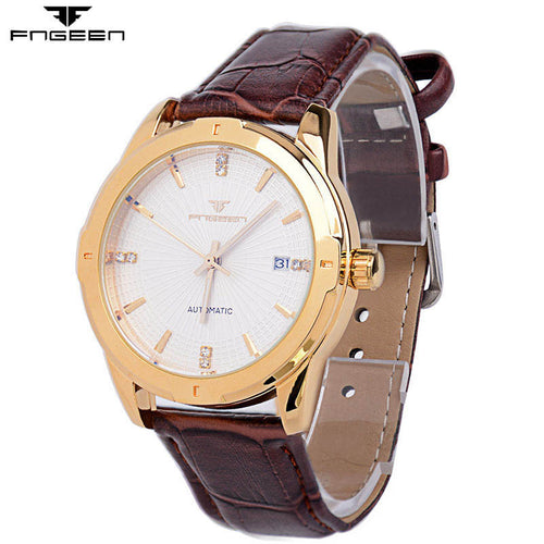 Men's casual PU leather strap mechanical watch automatic watch men's watches top brand luxury stainless steel men'swatch -49