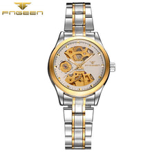 FNGEEN 8818 Ladies Fashion Automatic wristwatch woman Hollow Mechanical business Watch top quality women famous clock vintage