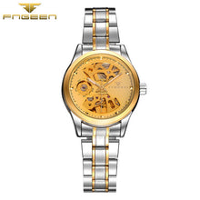 FNGEEN 8818 Ladies Fashion Automatic wristwatch woman Hollow Mechanical business Watch top quality women famous clock vintage