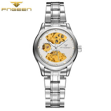 FNGEEN 8818 Ladies Fashion Automatic wristwatch woman Hollow Mechanical business Watch top quality women famous clock vintage