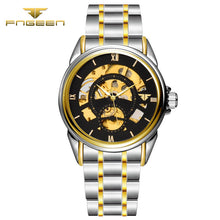 Classic digital scale luxury gold dial skeleton automatic mechanical men's business watches fashion waterproof men's watches