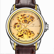 2017 New automatic Mechanical Watch Fashion Luxury Brand Men Gold Hollow Watches Male skeleton Wristwatch relogio masculino