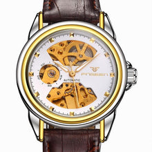 2017 New automatic Mechanical Watch Fashion Luxury Brand Men Gold Hollow Watches Male skeleton Wristwatch relogio masculino