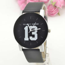 New Style Men Women Couple Lover Numeral Dial Faux Leather Strap Quartz Analog Wrist Watch   LXH
