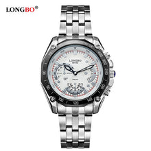 LONGBO Brand 2017 Men Watch Authentic Business Waterproof Diver Luminous Multi-Function Day-Date Quartz Wristwatches 80102