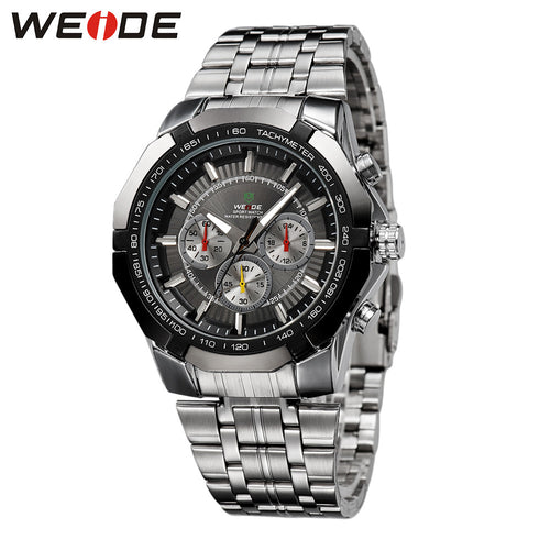 sale! WEIDE Men's Luxury Black Watch Japan Quartz Watches Military Fashion & Casual Diver for Men Wristwatch 12-month Guarantee