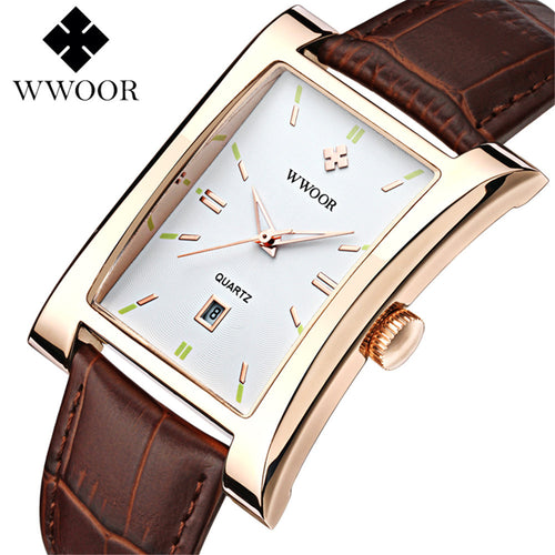 Men Watches New Fashion Casual Watches Genuine Leather Strap Date Hour Quartz Wrist Watch Men Dress Clock 50m Diver Sport Watch