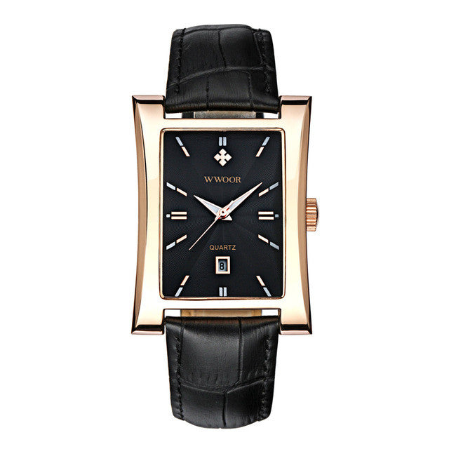 Men Watches New Fashion Casual Watches Genuine Leather Strap Date Hour Quartz Wrist Watch Men Dress Clock 50m Diver Sport Watch
