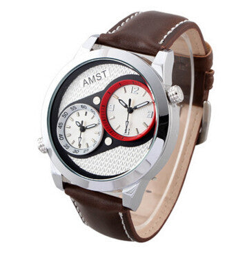 2017 AMST Brand 100M waterproof Creative Fashion Dual movement Men Watch Business Men's Quartz Watches Diver Wristwatches