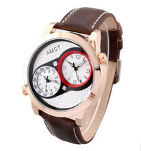 2017 AMST Brand 100M waterproof Creative Fashion Dual movement Men Watch Business Men's Quartz Watches Diver Wristwatches
