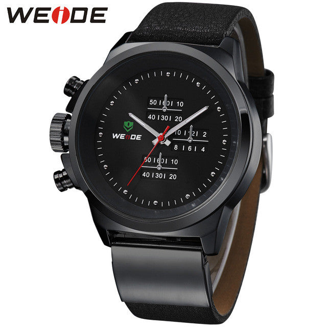 Quartz Watch Men Full Steel Military Watches Sport  Brand Leather Strap Wristwatch Sports Diver Dress Limited WH3305