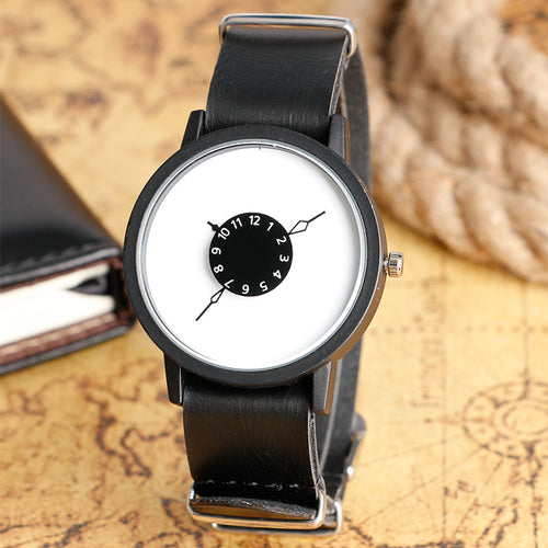 Watch Sport Men Clocks Watches Stylish Modern Quartz Cool Brief Turntable Leather Strap Unique Simple Casual Unisex Relogio