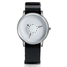 Unique Turntable PU Leather Strap Round Dial Quartz Wrist Watch Women Men Cool Brief Sport Band Casual Modern Simple Gift