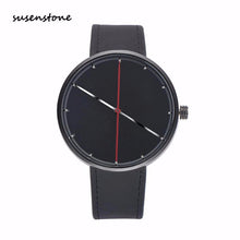 Susenstone Women Men Simple Classic design WristWatch Black White large dial Clock Men Sports Casual Watch Relogio Masculino Y30