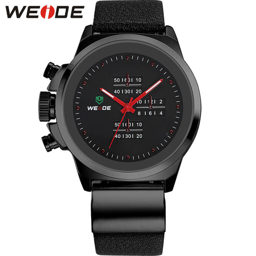 Hot Sale! WEIDE Military Watches Men Quartz Sports Army Luxury Brand Leather Strap Waterproofed for Diver Diving Free Shipping