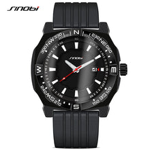 SINOBI Fashion Sport Mens Wrist Watches Diver Rubber Watchband Top Luxury Brand Males Waterproof Quartz Clock Erkek Saatler 2016